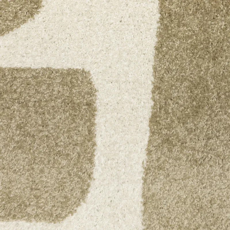 Tapete Reyna Laberinto en Beige con Marfil