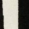 Tapete Reyna Laberinto en Negro con Marfil, detalle de la textura 2