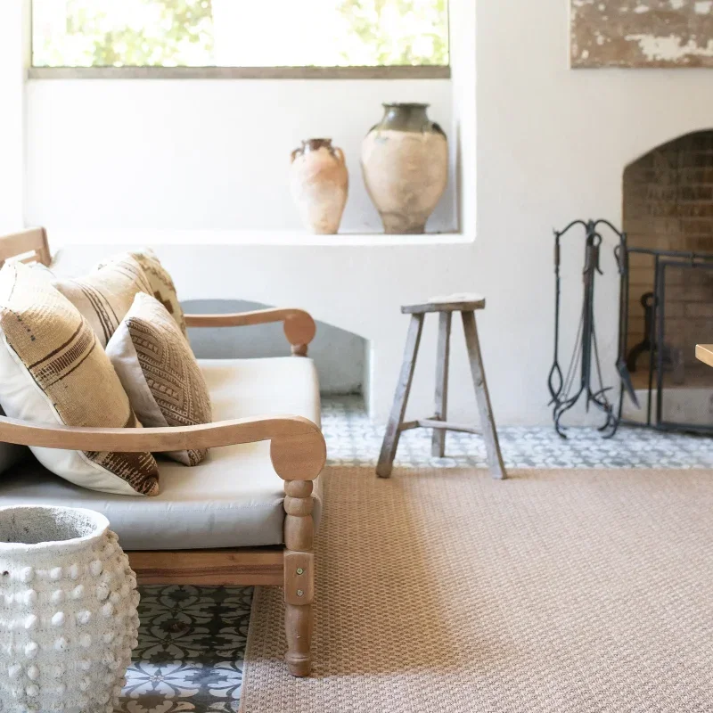 Tapete Ribera Cesta en Beige Claro