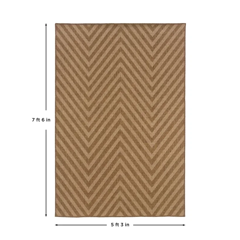 Tapete Ribera Chevron en Camello