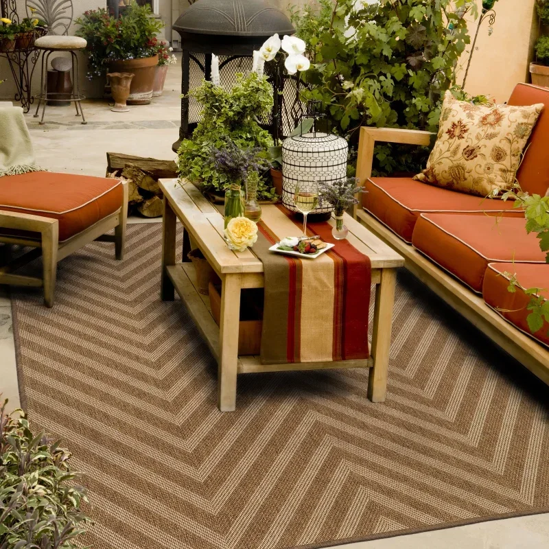 Tapete Ribera Chevron en Camello
