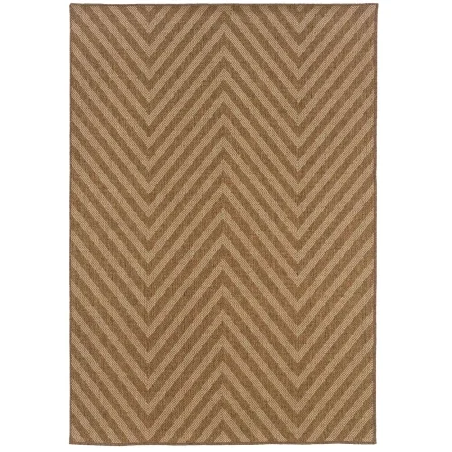 Tapete Ribera Chevron en Camello