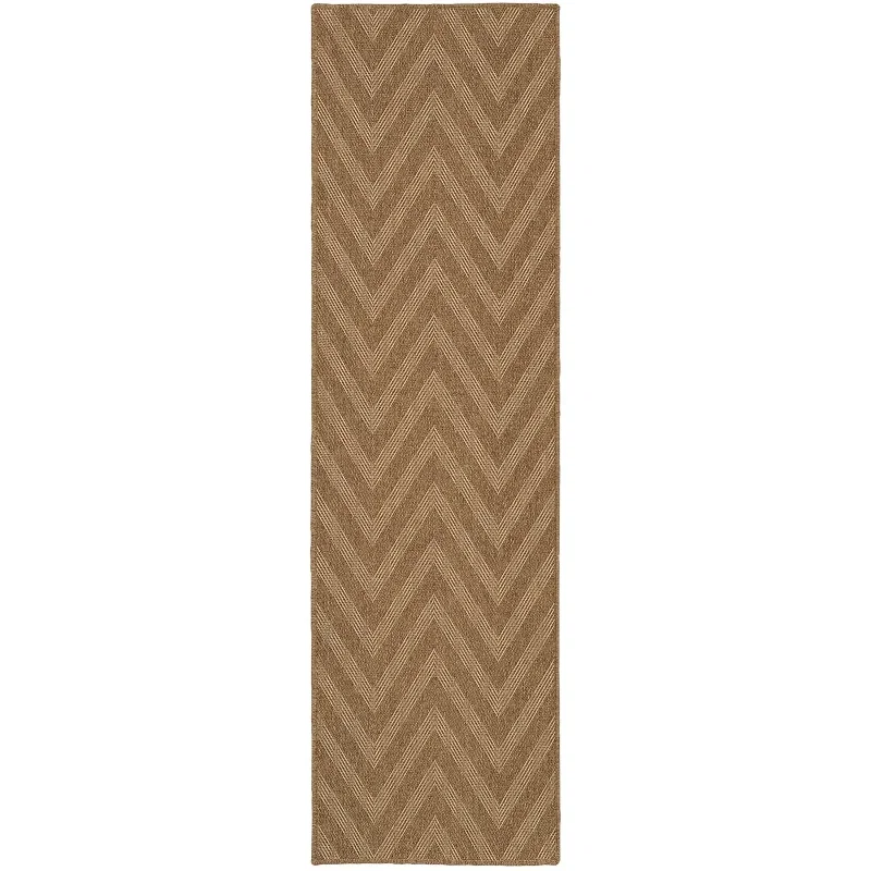 Tapete Ribera Chevron en Camello