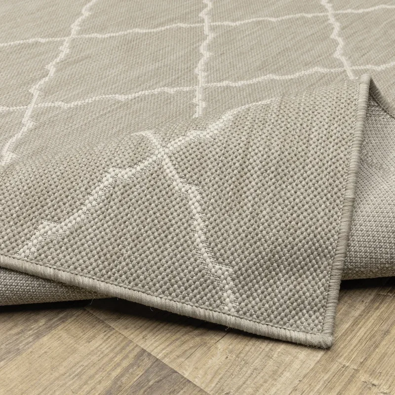 Tapete Riviera Celosía en Gris, detalle de la textura 5