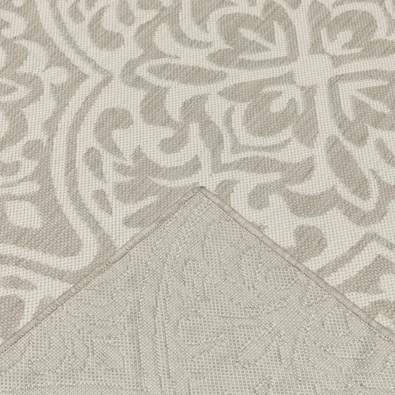 Tapete Riviera Damasco en Gris, detalle de la textura 4