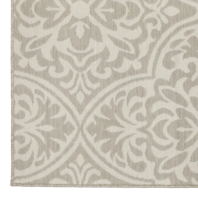 Tapete Riviera Damasco en Gris, detalle de la textura 3