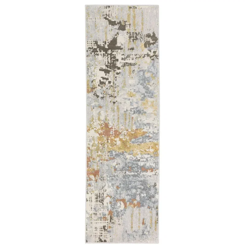 Tapete Rumbo Abstracto en Beige Multicolor