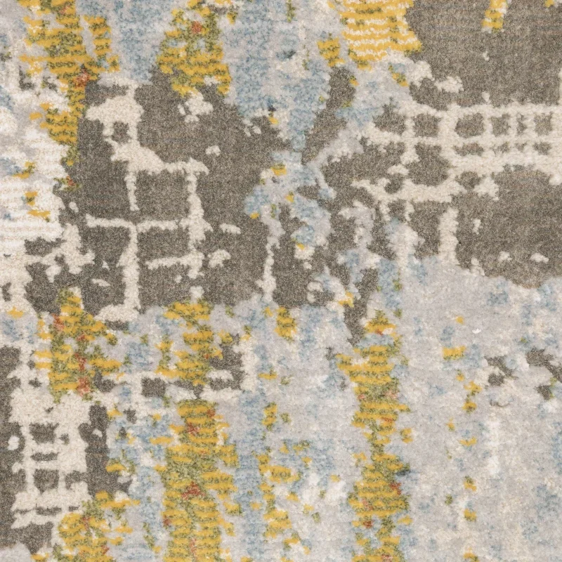 Tapete Rumbo Abstracto en Beige Multicolor