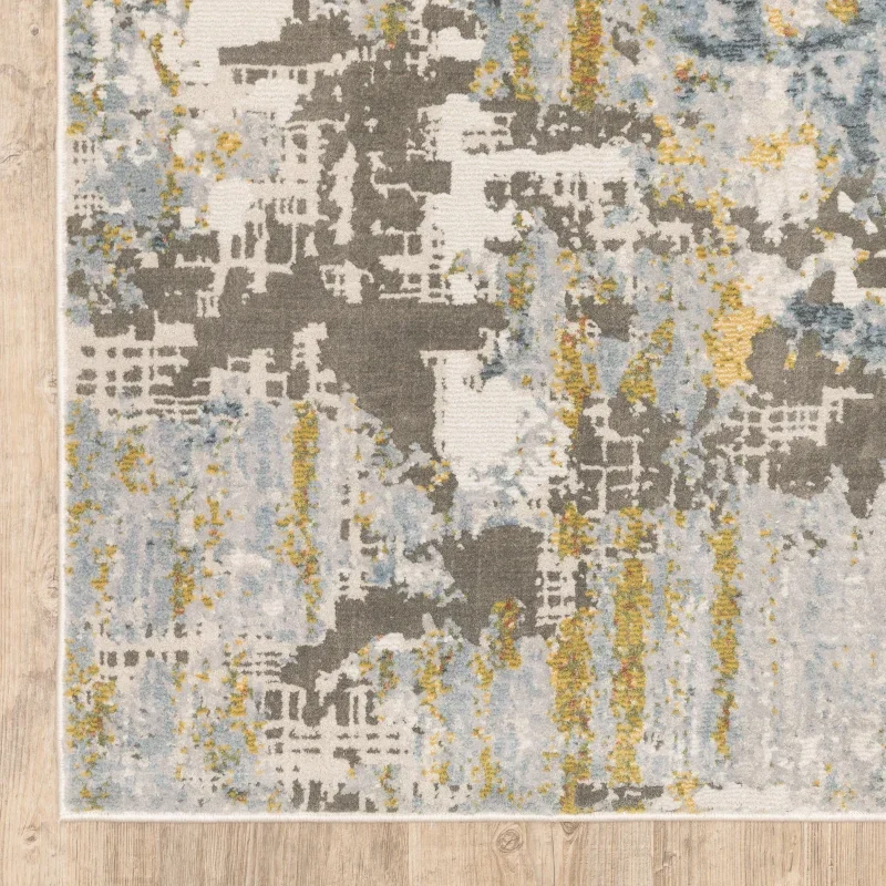 Tapete Rumbo Abstracto en Beige Multicolor