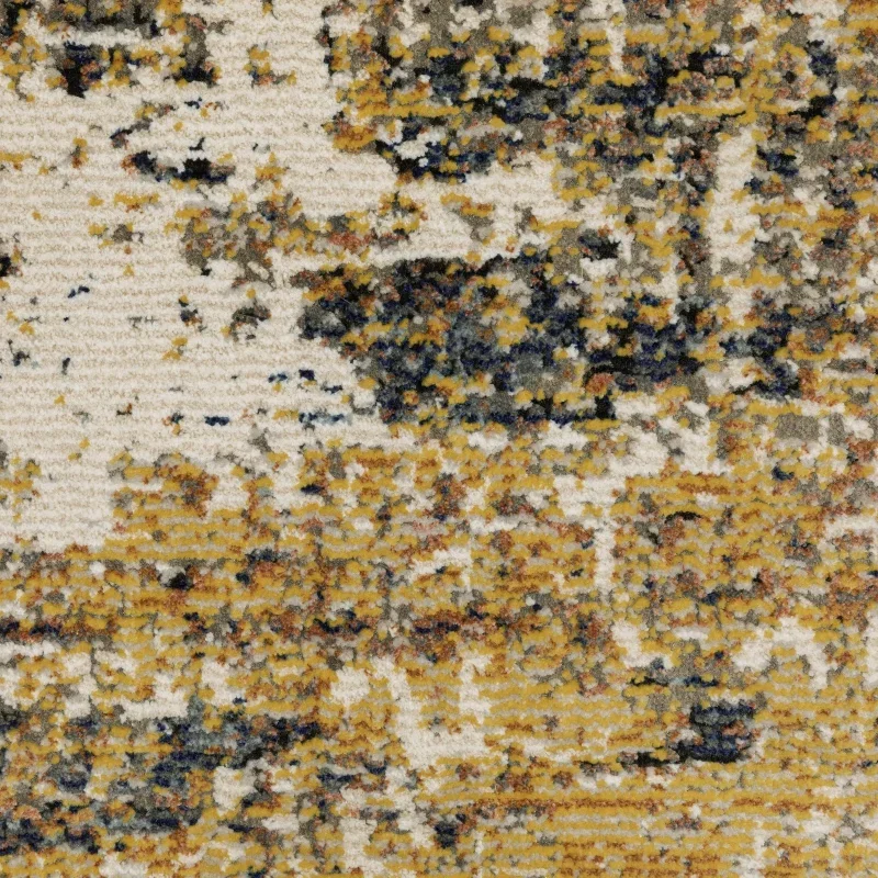 Tapete Rumbo Abstracto en Oro Especiado