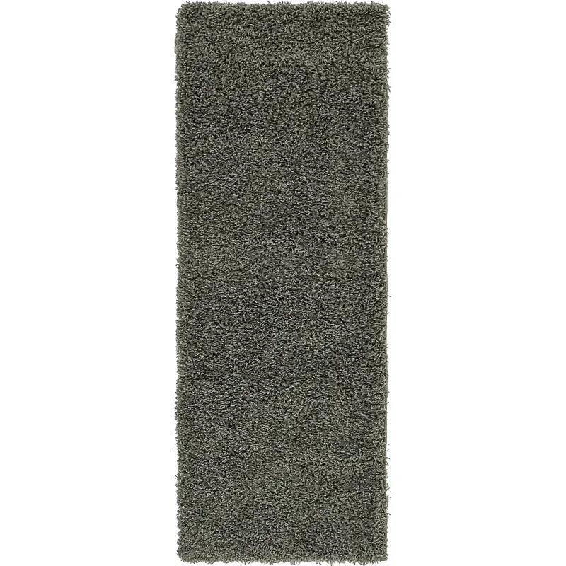 Tapete Shag Solido en Gris Obscuro