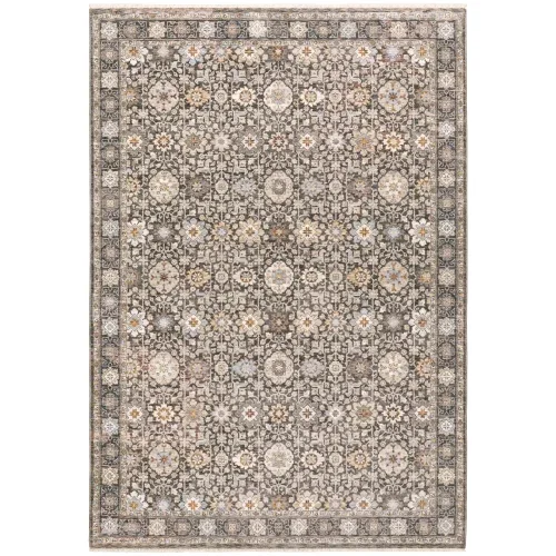 Tapete Soberano Floral en Gris Carbón