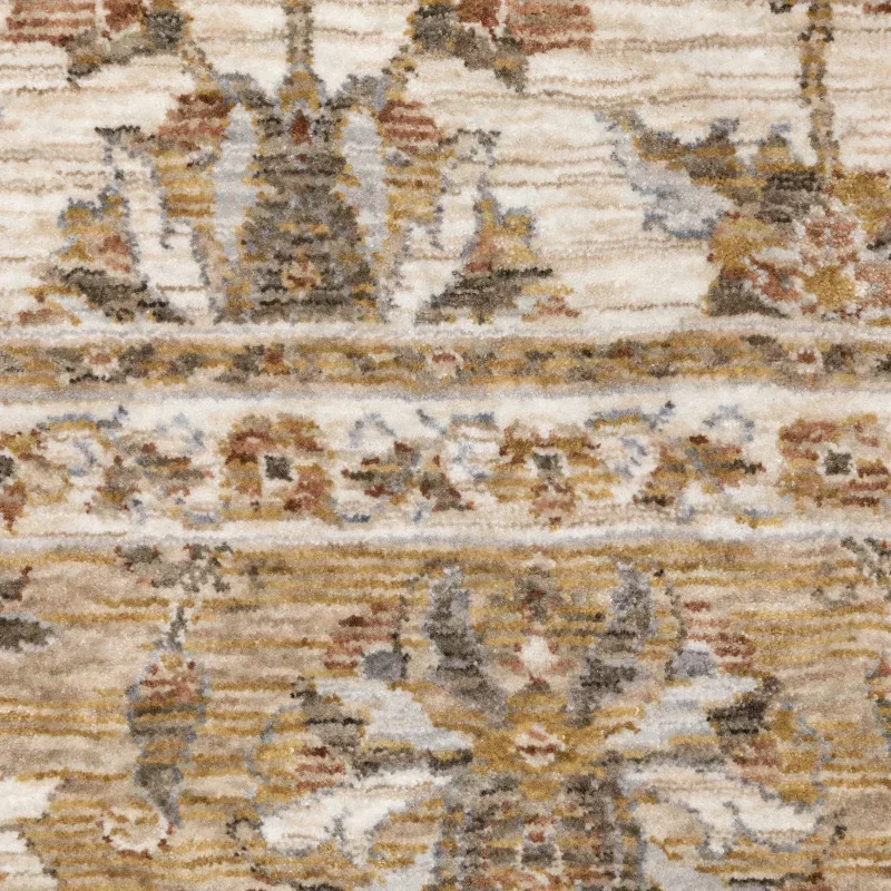 Tapete Soberano Jardín con Borde Dorado, detalle de la textura 3