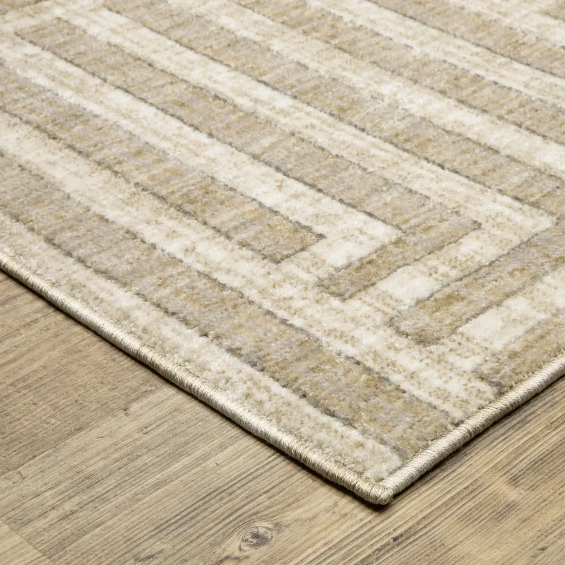 Tapete Sombra Laberinto en Beige