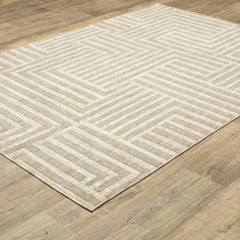 Tapete Sombra Laberinto en Beige