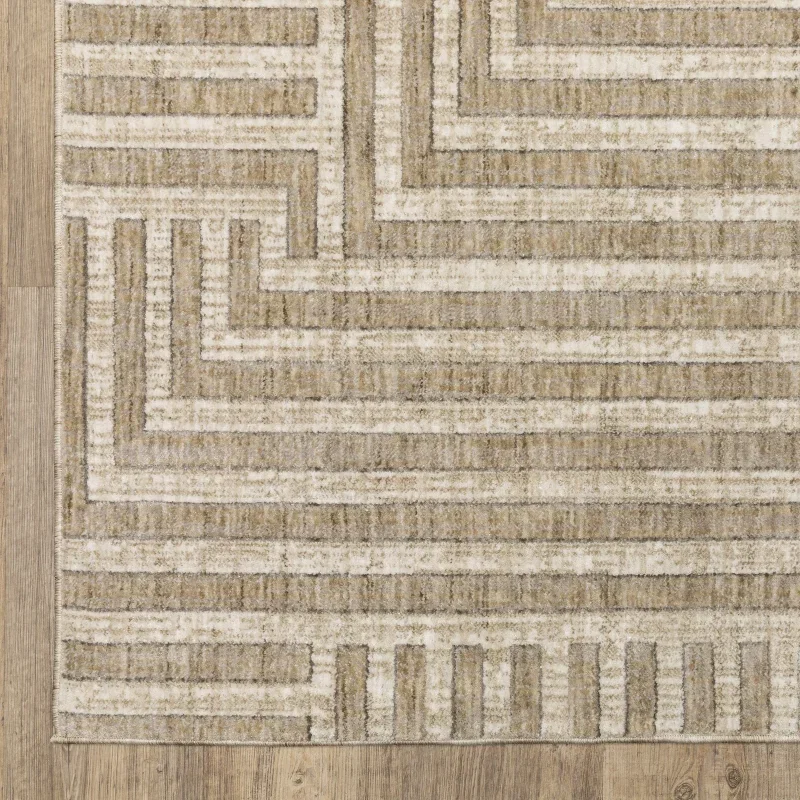 Tapete Sombra Laberinto en Beige