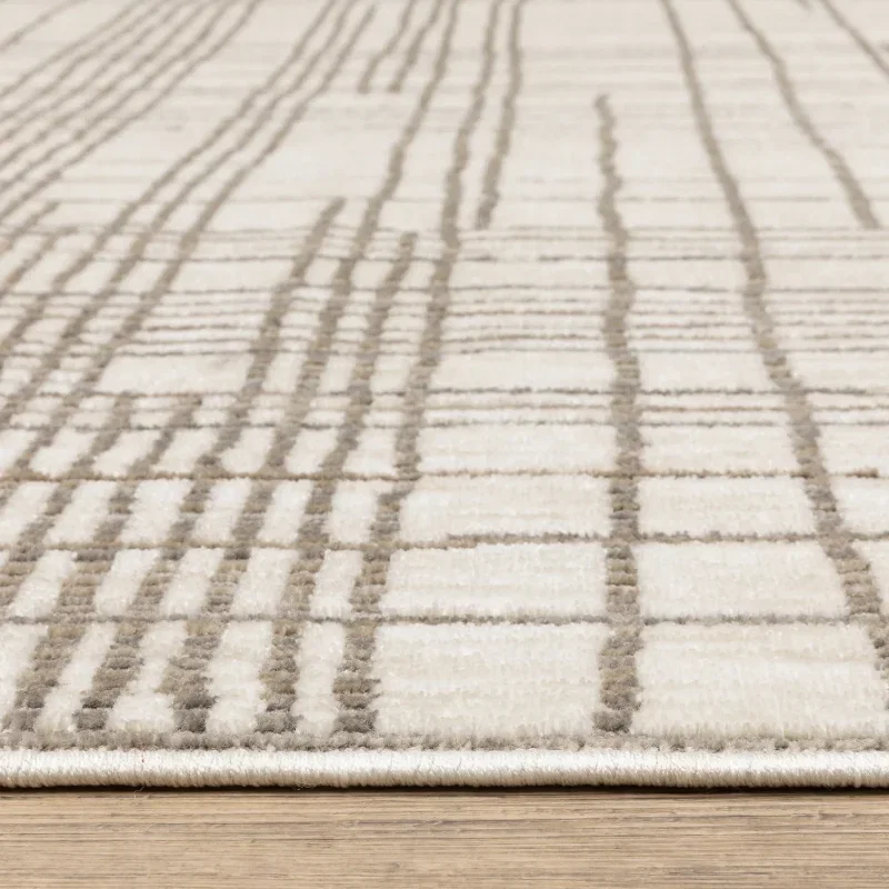 Tapete Sombra Trazos en Beige