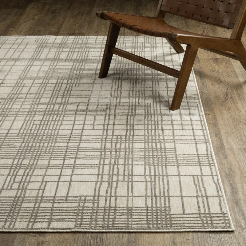 Tapete Sombra Trazos en Beige