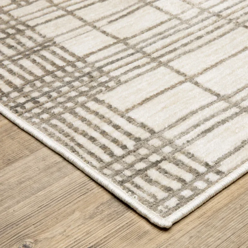 Tapete Sombra Trazos en Beige