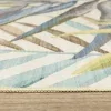 Tapete Tahití Palmas en Azul, detalle de la textura