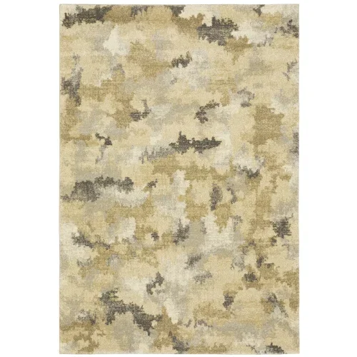 Tapete Terra Abstracto en Dorado con Gris