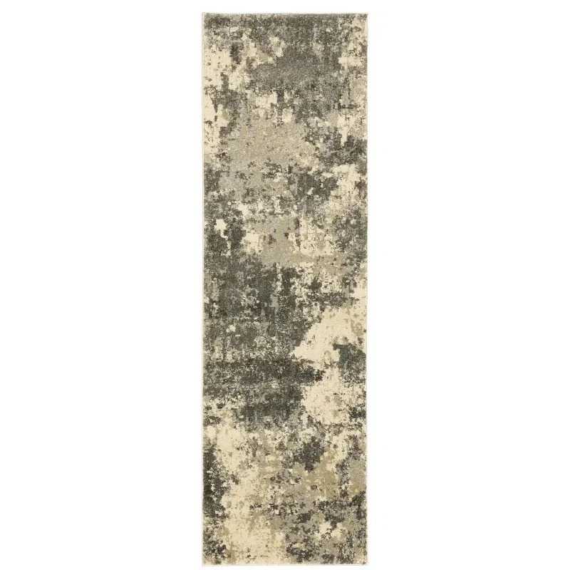 Tapete Terra Erosión en Gris con Beige