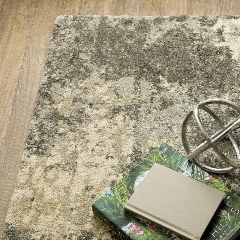 Tapete Terra Erosión en Gris con Beige