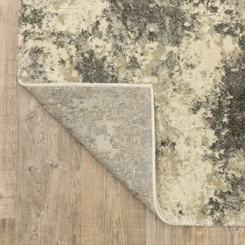 Tapete Terra Erosión en Gris con Beige