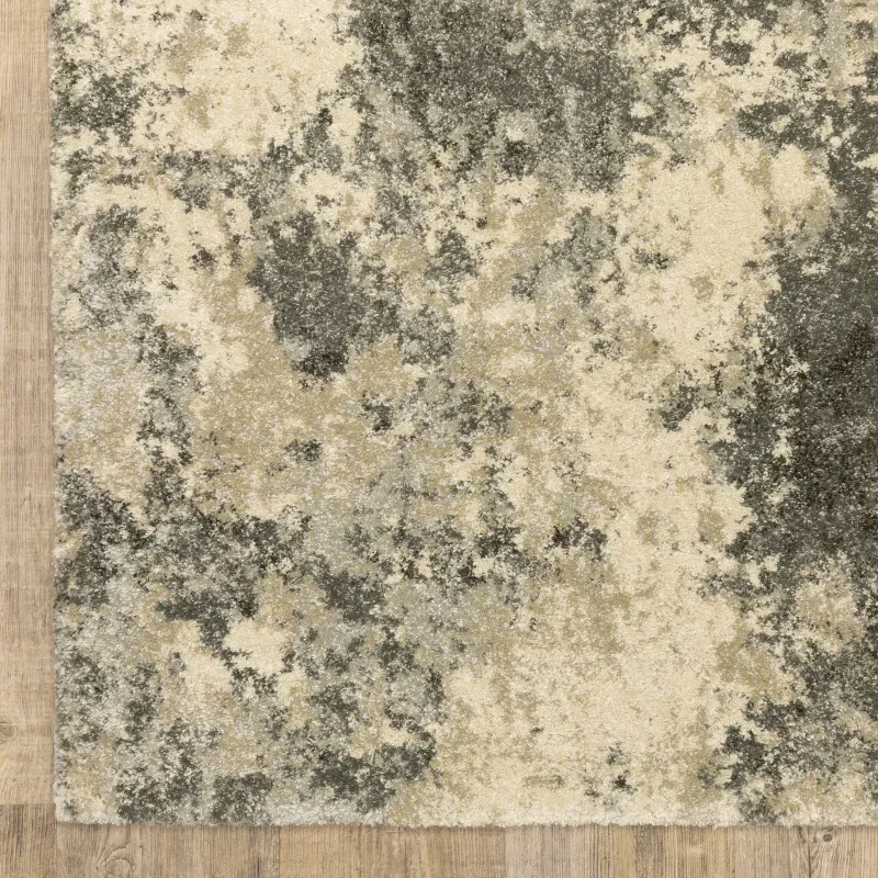 Tapete Terra Erosión en Gris con Beige