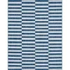 Tapete Rayas Exterior Bloques Alternados en Azul
