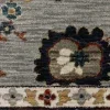 Tapete Valentina Floral en Azul Grisáceo