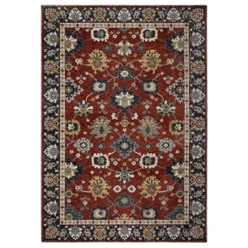 Tapete Valentina Floral Persa en Rojo