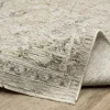 Tapete Valona Medallón Persa en Beige, detalle de la textura 3