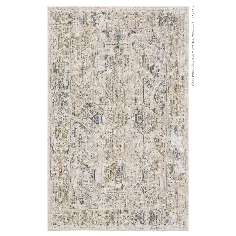 Tapete Valona Medallón Persa en Beige, vista plana 3