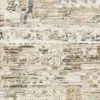 Tapete Valona Medallón Persa en Beige, detalle de la textura