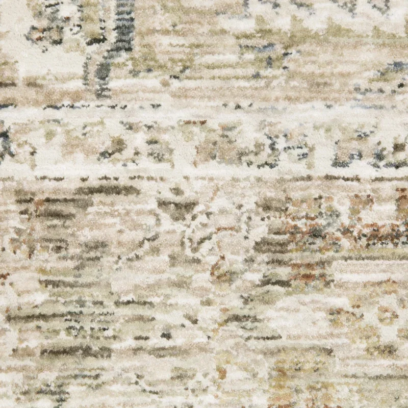 Tapete Valona Medallón Persa en Beige, detalle de la textura