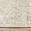 Tapete Valona Medallón Persa en Beige, detalle de la textura 2