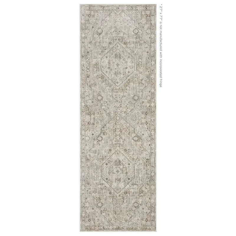 Tapete Valona Medallón Rombo en Beige Claro