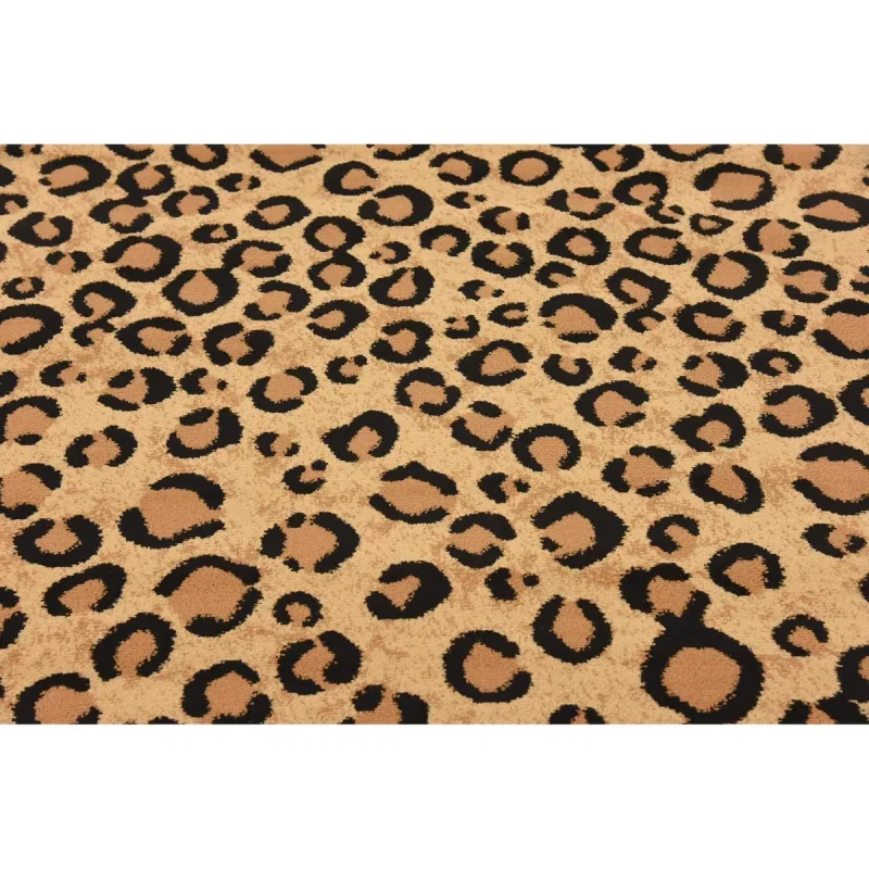 Tapete Vida Salvaje Leopardo en Café Claro