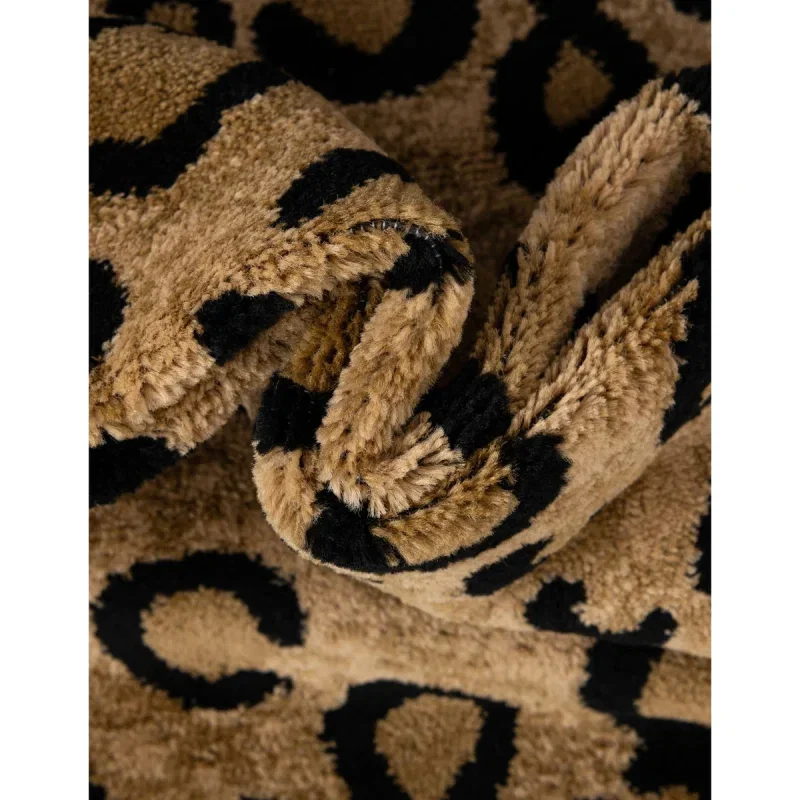 Tapete Vida Salvaje Leopardo en Café Claro