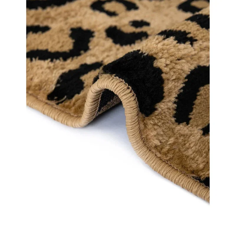 Tapete Vida Salvaje Leopardo en Café Claro