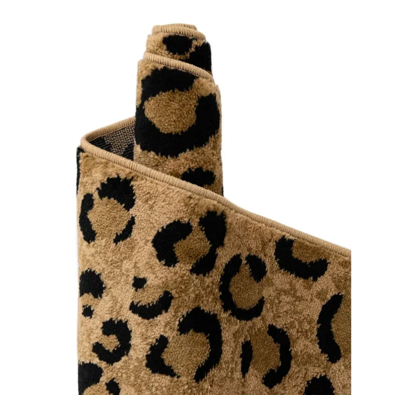 Tapete Vida Salvaje Leopardo en Café Claro
