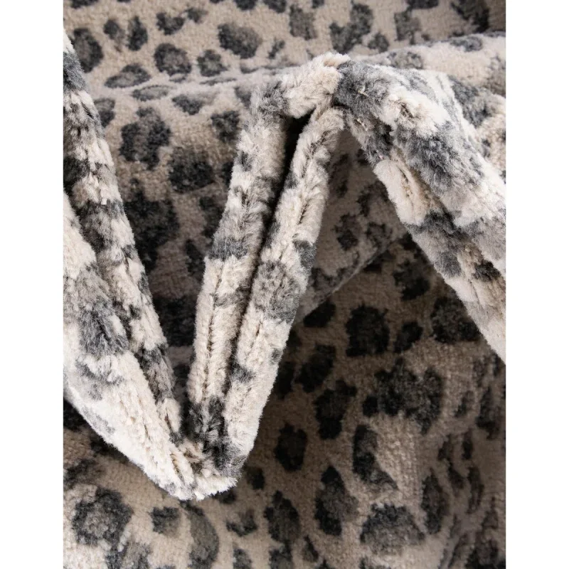 Tapete Vida Salvaje Leopardo Sutil en Gris
