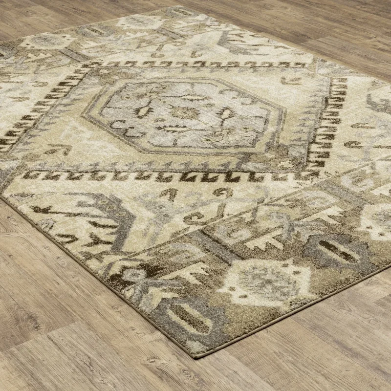 Tapete Villa Kazak en Beige