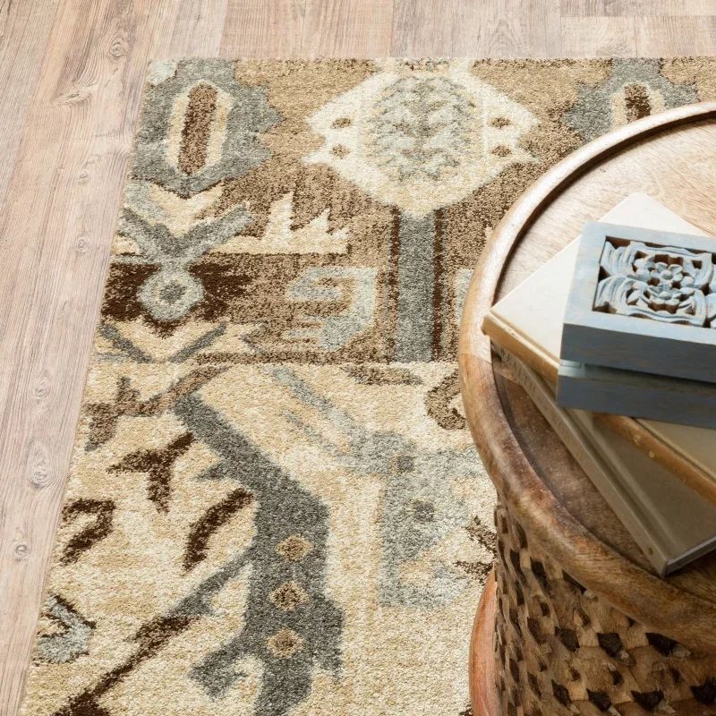Tapete Villa Kazak en Beige