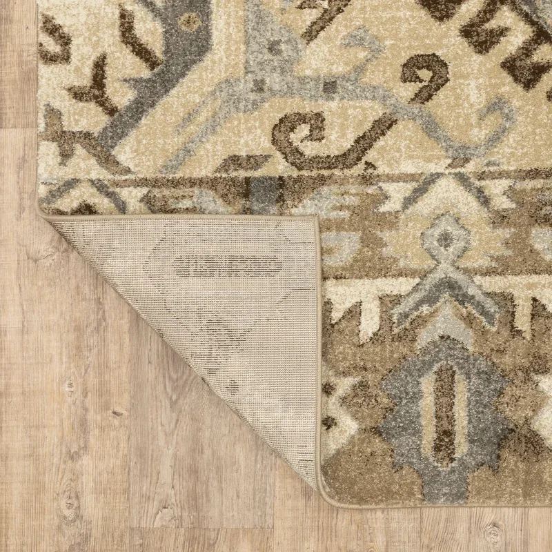 Tapete Villa Kazak en Beige