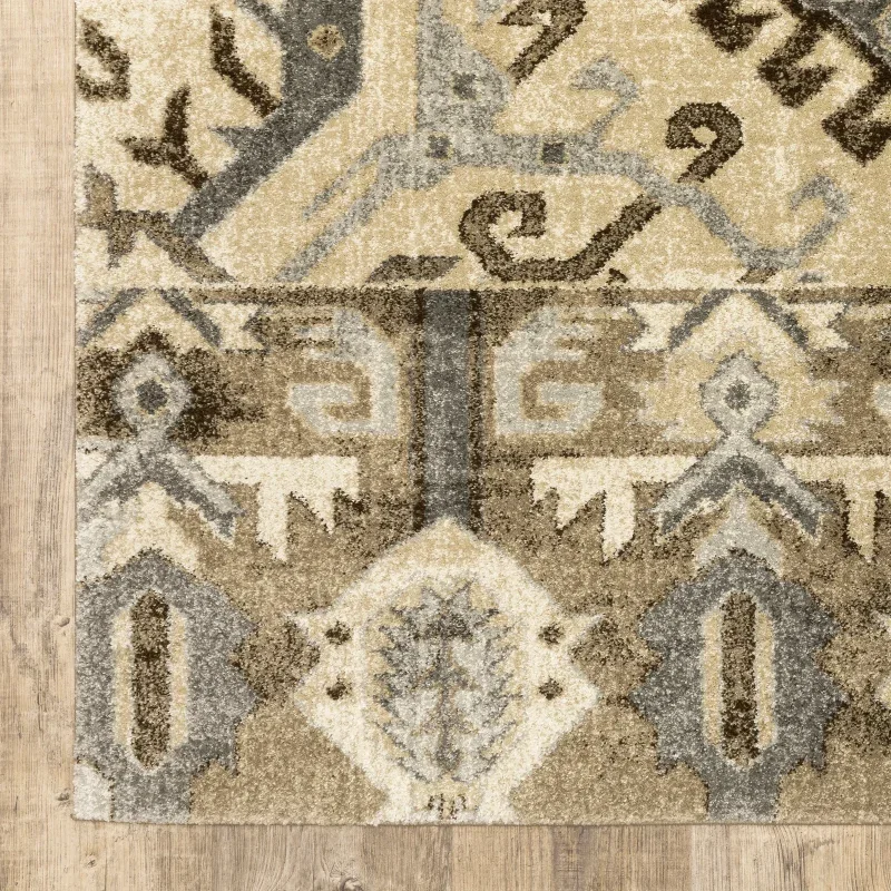 Tapete Villa Kazak en Beige