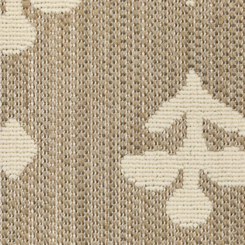 Tapete Zaira Botánico en Taupe, detalle de la textura 4