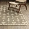 Tapete Zaira Botánico en Taupe ambientado 2