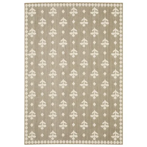 Tapete Zaira Botánico en Taupe